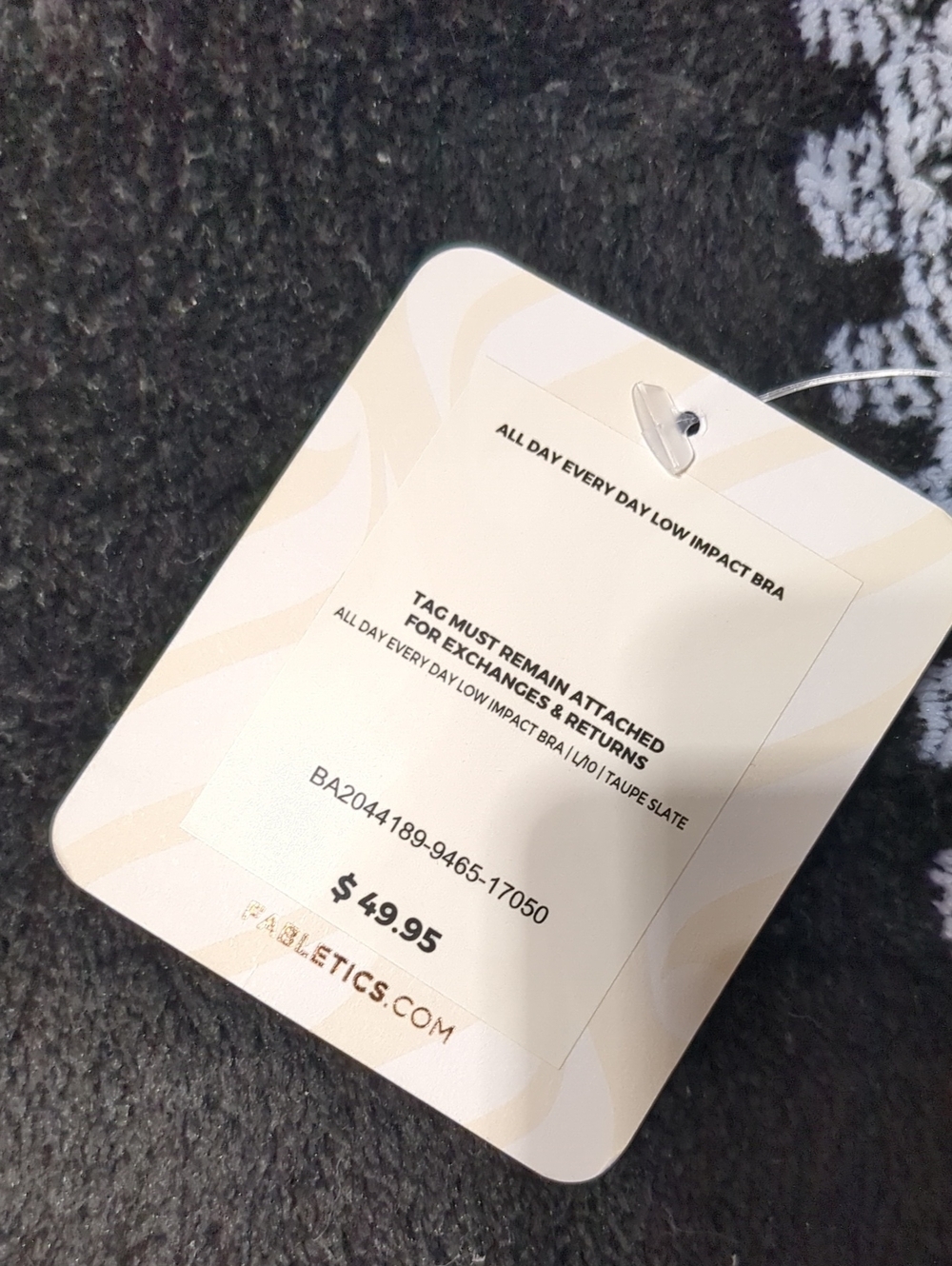 NWT Fabletics All Day Every Day‎ Low Impact Taupe Slate Women's Bra Size L - Picture 6 of 7